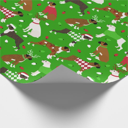 kerstpapier voor het verpakken van bonzen cadeaupapier (Hoek)