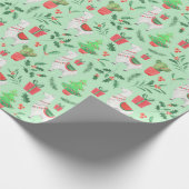 kerstpapier voor het verpakken van kerstpanelen cadeaupapier (Hoek)