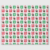  kerstpapier voor honden cadeaupapier (Vlak)