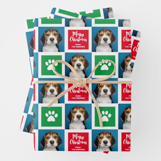 kerstpapier voor honden inpakpapier vel (In situ)