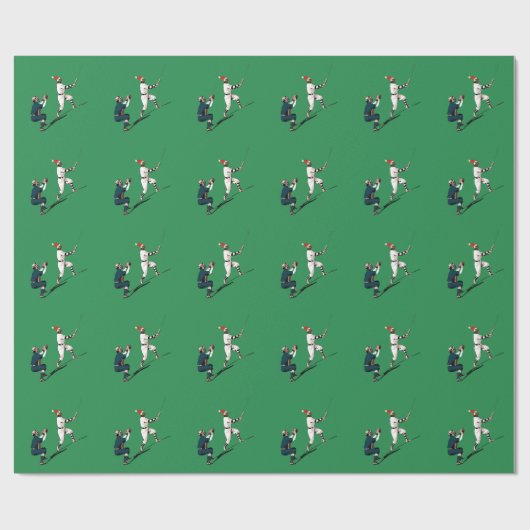 kerstpapier voor honkbal cadeaupapier (Vlak)