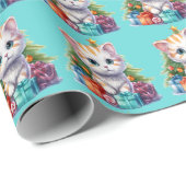 kerstpapier voor Katten Cadeaupapier (Rol Hoek)