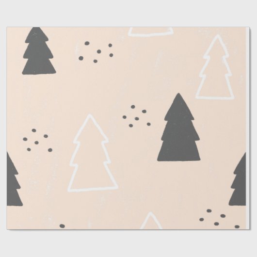  kerstpapier voor kerstboho moderne verdringing cadeaupapier (Vlak)