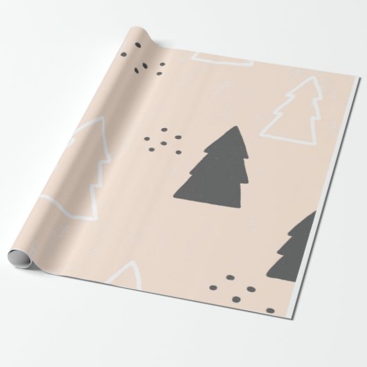  kerstpapier voor kerstboho moderne verdringing cadeaupapier (Uitgerold)