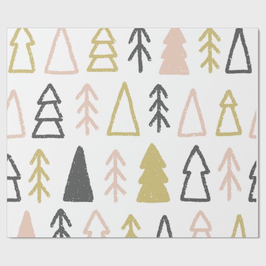  kerstpapier voor kerstboho moderne verdringing cadeaupapier (Vlak)