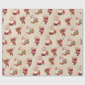  kerstpapier voor kerstcadeaus cadeaupapier (Vlak)