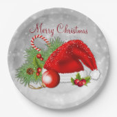 kerstpapier voor kerstcadeautjes, kerstpapier voor papieren bordje (Voorkant)