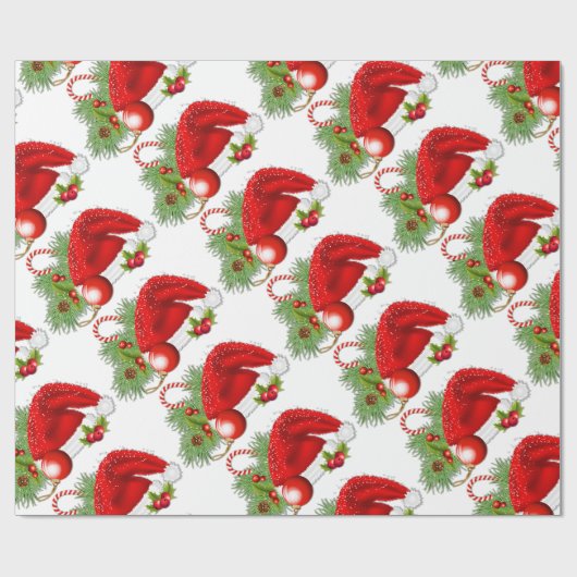 kerstpapier voor kerstcadeautjes met kerstcadeautj cadeaupapier (Vlak)