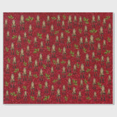 kerstpapier voor kerstcadeautjes met kerstcadeautj cadeaupapier (Vlak)