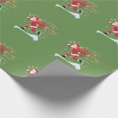 kerstpapier voor kerstcadeautjes met kerstcadeautj cadeaupapier (Hoek)