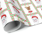 kerstpapier voor kerstmanden en rendieren cadeaupapier (Rol Hoek)