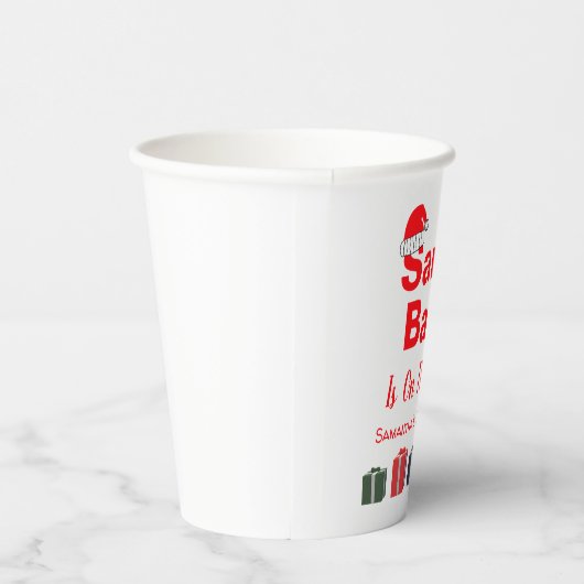 Kerstpapier voor kerstmis met kerstBaby shower, ke Papieren Bekers (Rechts)