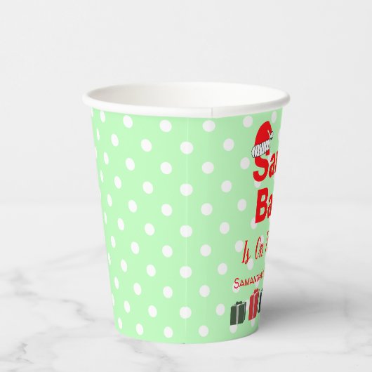 Kerstpapier voor kerstmis met kerstBaby shower, ke Papieren Bekers (Rechts)