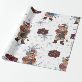 kerstpapier voor Koeien Cadeaupapier