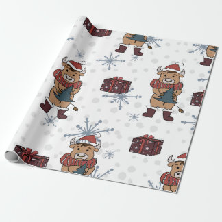 kerstpapier voor Koeien Cadeaupapier