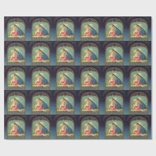 kerstpapier voor Madonna en voor kinderen Cadeaupapier (Vlak)