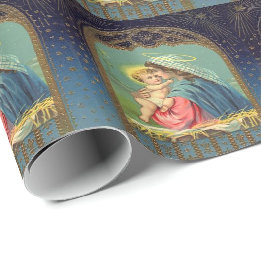  kerstpapier voor Madonna en voor kinderen Cadeaupapier (Rol Hoek)