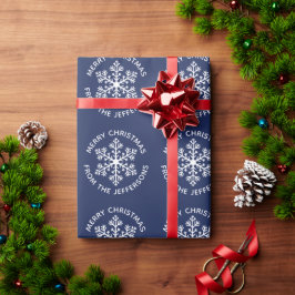 kerstpapier voor marinesnowflake cadeaupapier