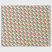  kerstpapier voor meisjes en puppy's cadeaupapier (Vlak)