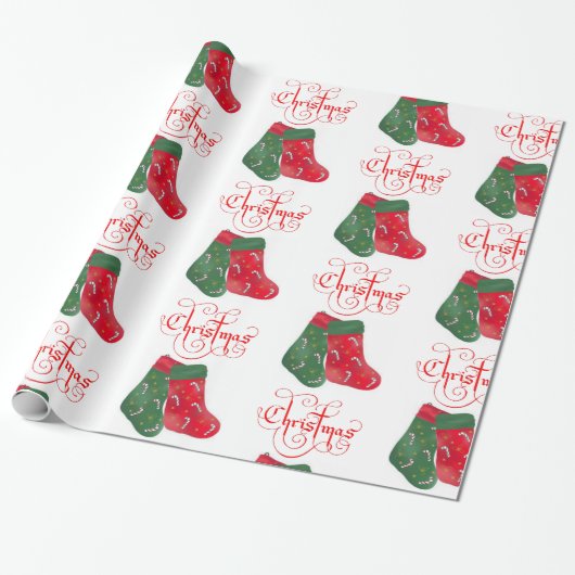 kerstpapier voor onmiddellijke verpakking cadeaupapier (Uitgerold)