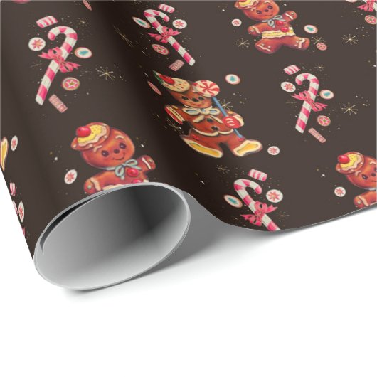 Kerstpapier voor ontbijtkoek en snoepsnoep cadeaupapier (Rol Hoek)