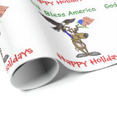 kerstpapier voor patriottische rendieren cadeaupapier (Rol Hoek)