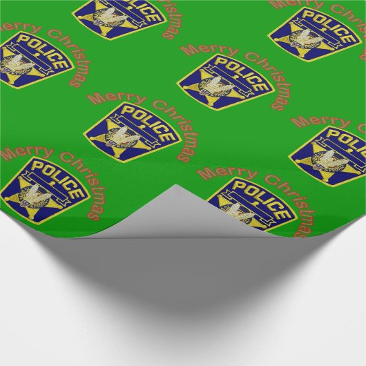 kerstpapier voor politie-badge cadeaupapier (Hoek)