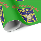 kerstpapier voor politie-badge cadeaupapier (Rol Hoek)