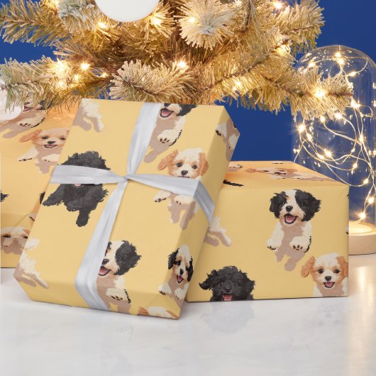 Kerstpapier voor puppy cadeaupapier (Feestdagen)