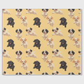 Kerstpapier voor puppy cadeaupapier (Vlak)