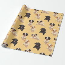 Kerstpapier voor puppy