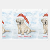 kerstpapier voor puppy's inpakpapier vel (Voorkant 3)