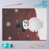 kerstpapier voor Red Snowman Winter Scene Tissuepapier (Craft)