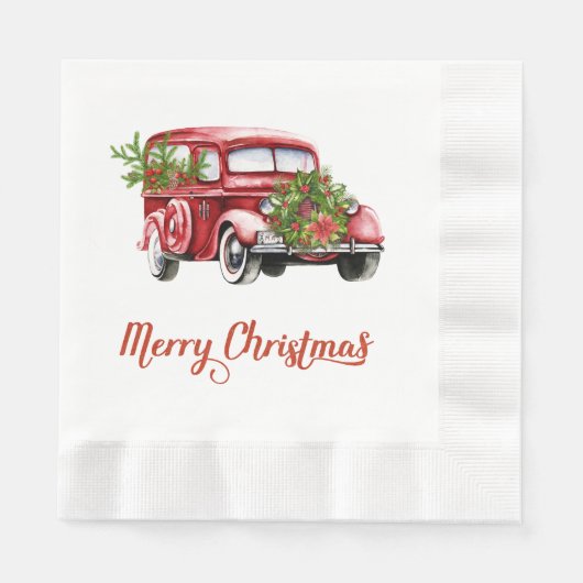  kerstpapier voor Red Truck Servet (Voorkant)