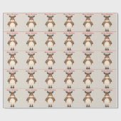 kerstpapier voor rendieren cadeaupapier (Vlak)