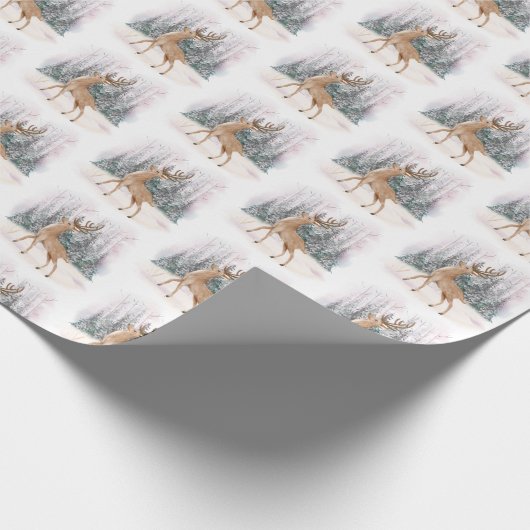 kerstpapier voor rendieren en winters cadeaupapier (Hoek)
