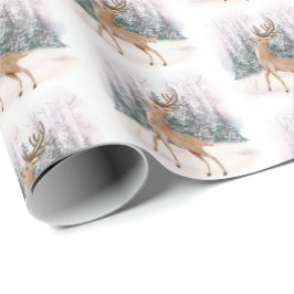 kerstpapier voor rendieren en winters cadeaupapier