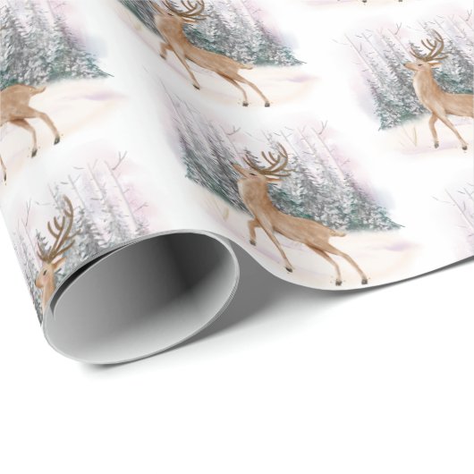 kerstpapier voor rendieren en winters cadeaupapier (Rol Hoek)