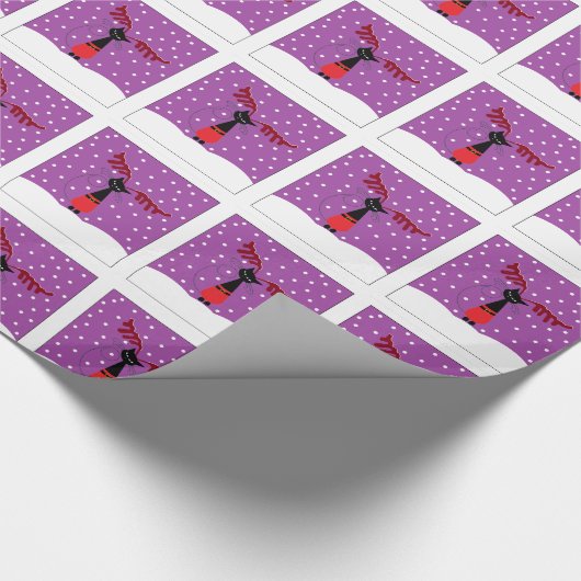 kerstpapier voor rendierkatten cadeaupapier (Hoek)