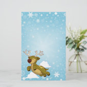 kerstpapier voor rendierscrapbook briefpapier (Staand voorkant)