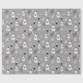 kerstpapier voor sneeuwpoppen en woningen cadeaupapier (Vlak)