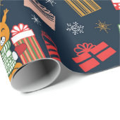 kerstpapier voor spoelen/eekhoorntjes cadeaupapier (Rol Hoek)