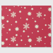 kerstpapier voor sterren en snowflakes cadeaupapier (Vlak)