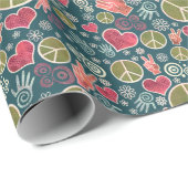 kerstpapier voor vredesgebaren cadeaupapier (Rol Hoek)