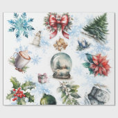 kerstpapier voor Waterverf Cadeaupapier (Vlak)