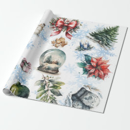 kerstpapier voor Waterverf Cadeaupapier