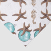 kerstpapier voor Zeeen met staarten Tissuepapier (Detail)