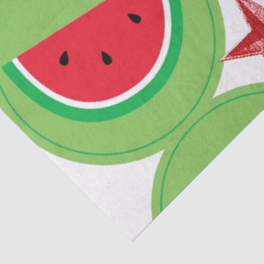 kerstpapier Watermeloen witbord Tissuepapier (Detail)