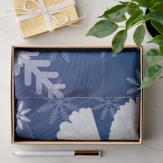 kerstpapier, witte duif, tissuepapier (Geschenk)