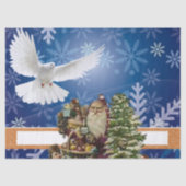 kerstpapier, witte duif, tissuepapier (Voorkant)